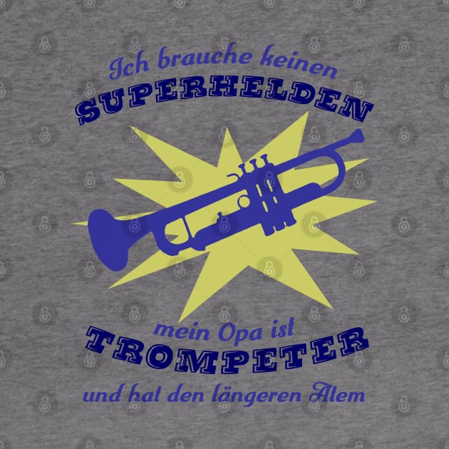 Superheld Trompetenopa - blau by DePit DeSign